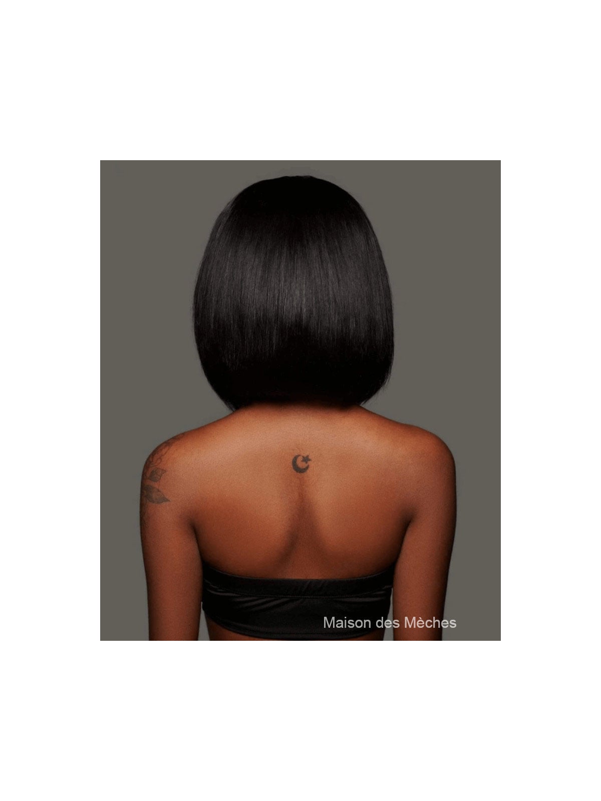 lace wig courte avec frange cheveux naturels