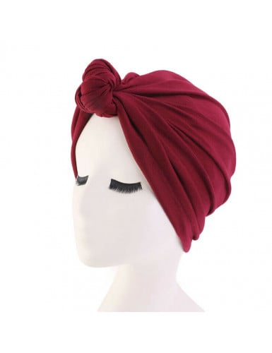 turban femme rouge