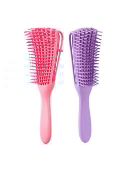 Brosse démêlante cheveux bouclés frisés
