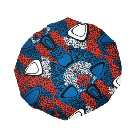 Bonnet En Wax Et Satin Fait Main En France - Foulard Personnage E.T., Multicolore - Neuf Sans étiquettes