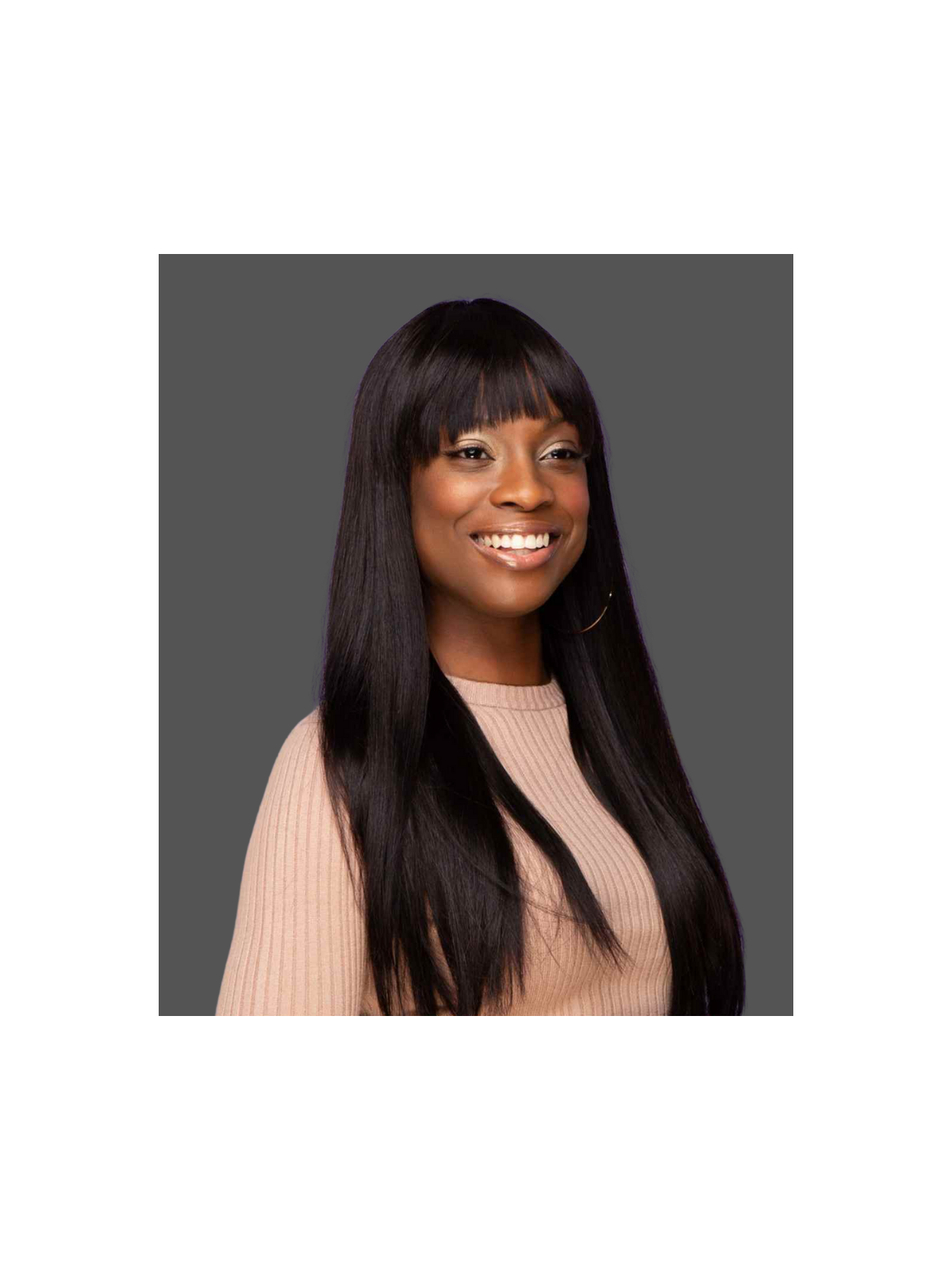 Perruque bresilienne avec frange