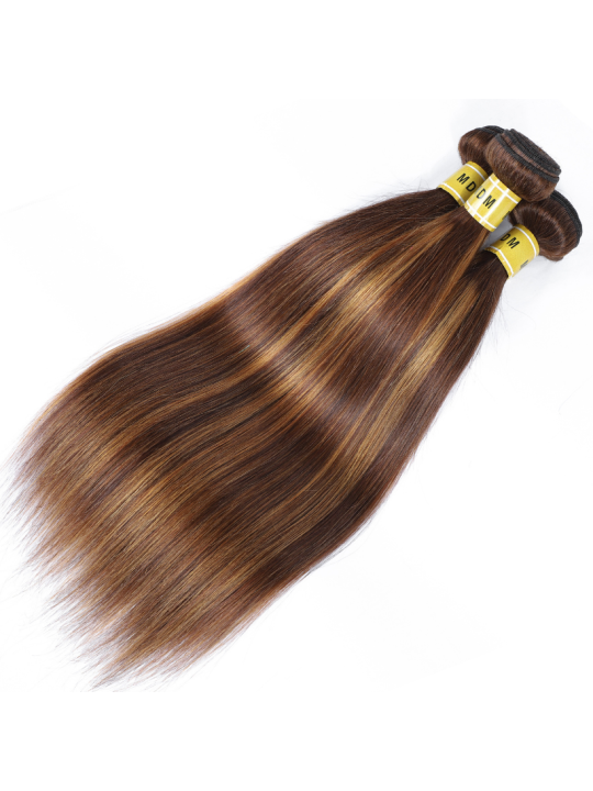 Tissage chatain méché blond