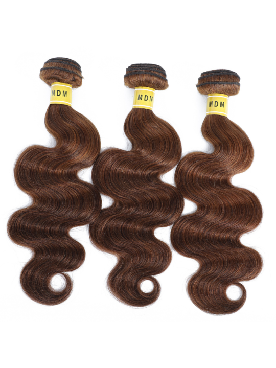 Trois mèches châtain clair Body Wave en cheveux humains
