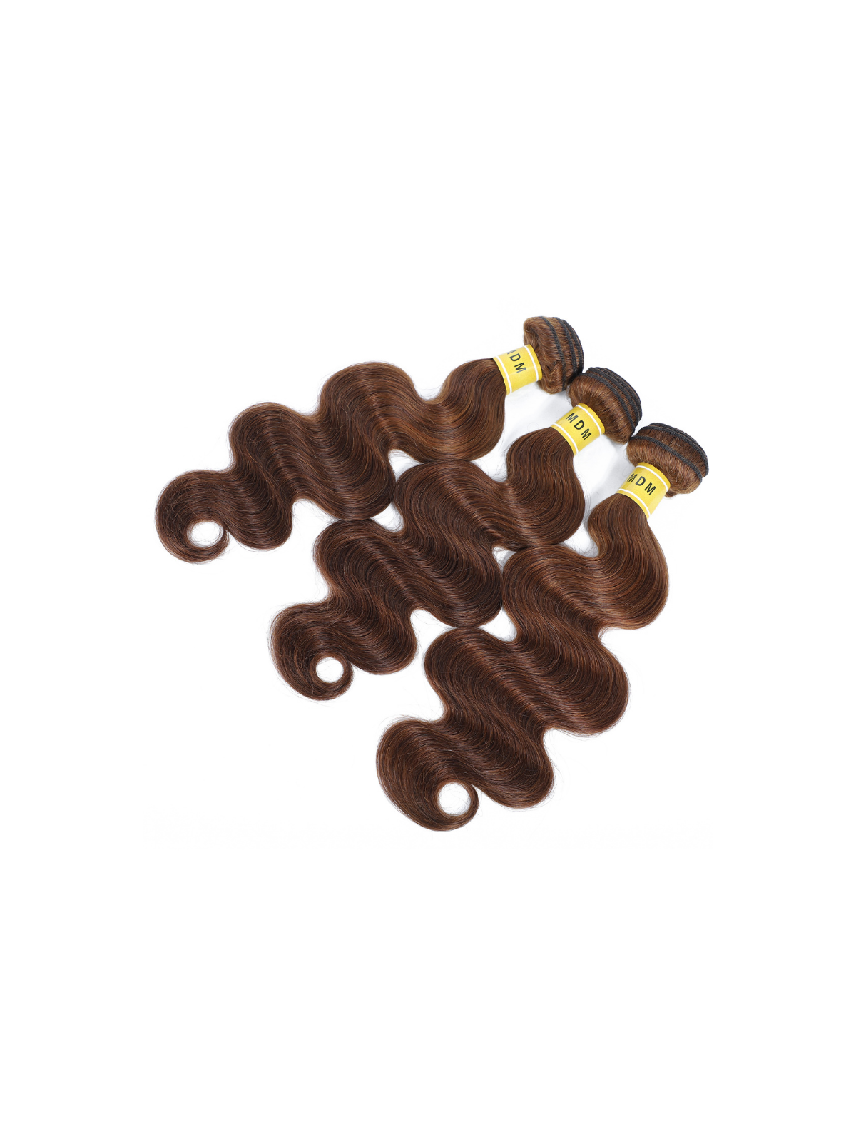 Tissage châtain clair N°4 ondulé, cheveux naturels souples