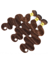 Tissage châtain clair N°4 ondulé, cheveux naturels souples
