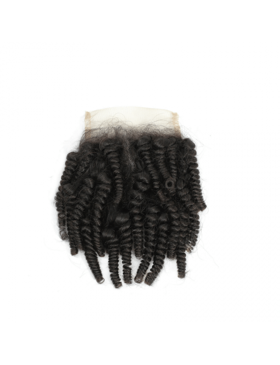 Lace closure Afro curly 100% cheveux naturels