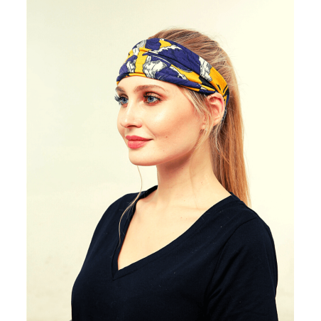 Bandeau Large En Laine épaisse Pour Cheveux - Serre-tête Chaud Hiver Femme - Accessoire élégant Bleu Foncé
