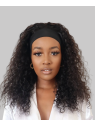 Headband wig Water Wave noir naturel, boucles souples et volume naturel