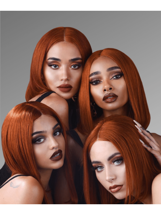 Perruque cuivre - Lace wig haut de gamme