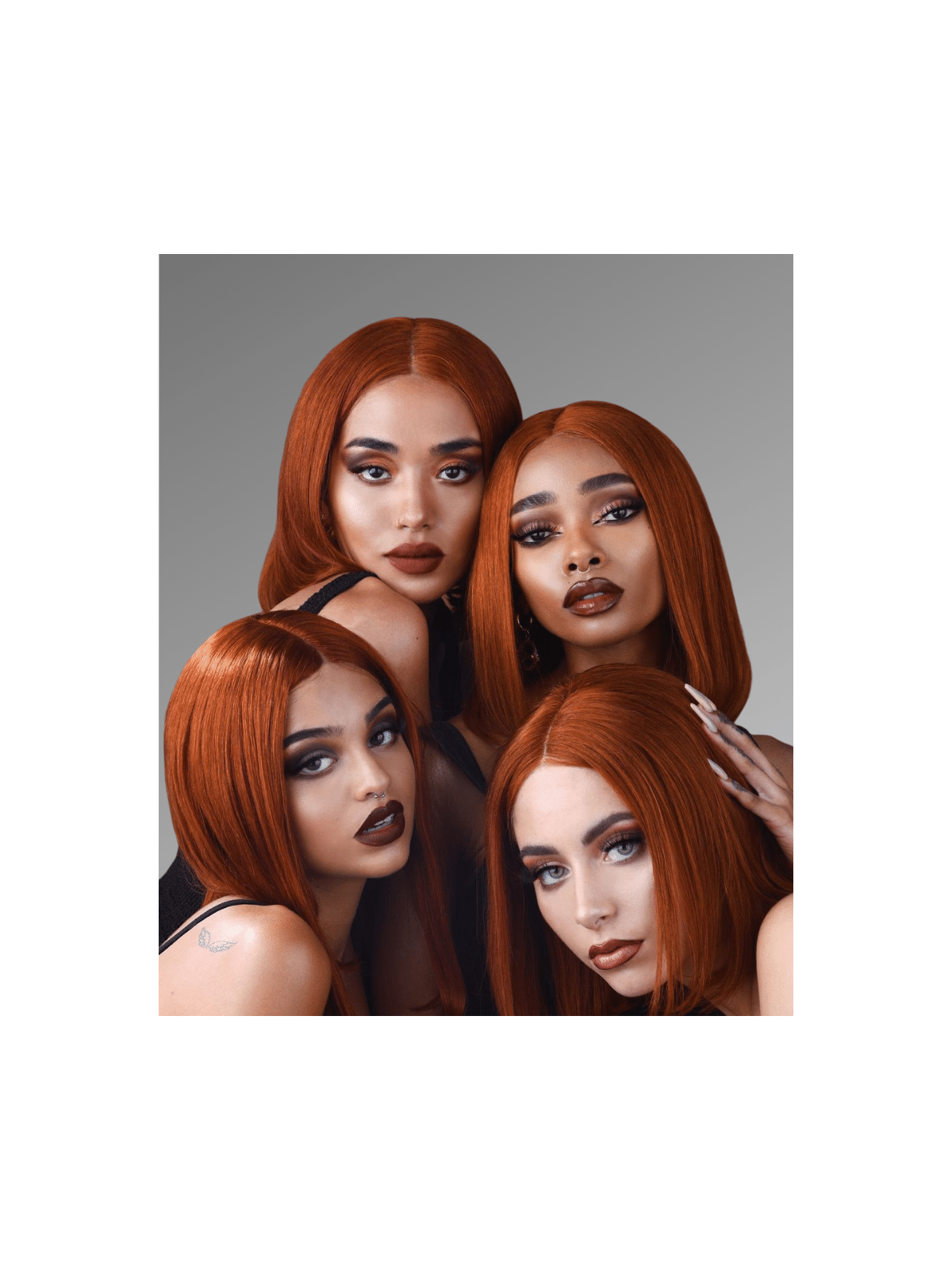 Perruque cuivre - Lace wig haut de gamme