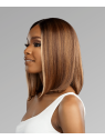 perruque femme naturelle chatain balayage