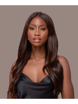 Perruque chatain foncé en cheveux 100% naturels