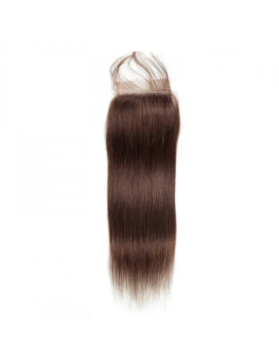 Lace closure 4X4 straight couleur chatain N°4