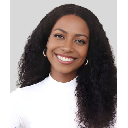 Perruque Lace Front Water Wave, cheveux humains et rendu invisible