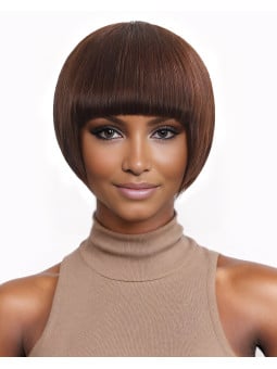 perruque non lace courte blond cuive