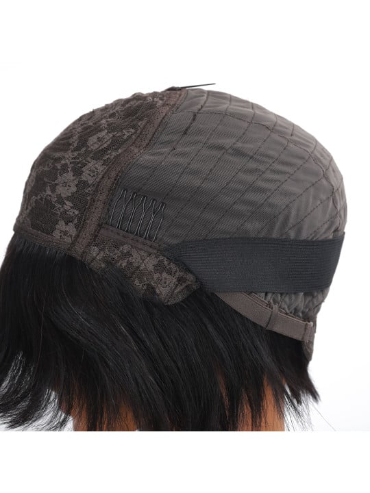 Perruque Courte Non Lace en Cheveux Naturels