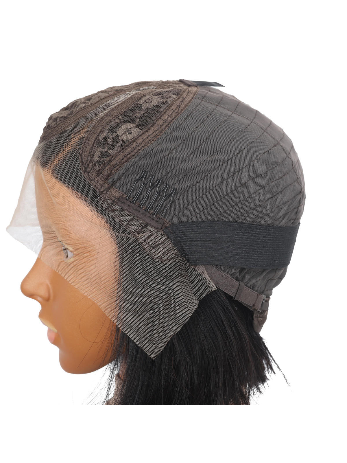 Perruque Courte cheveux humain T-PART en couleur noir