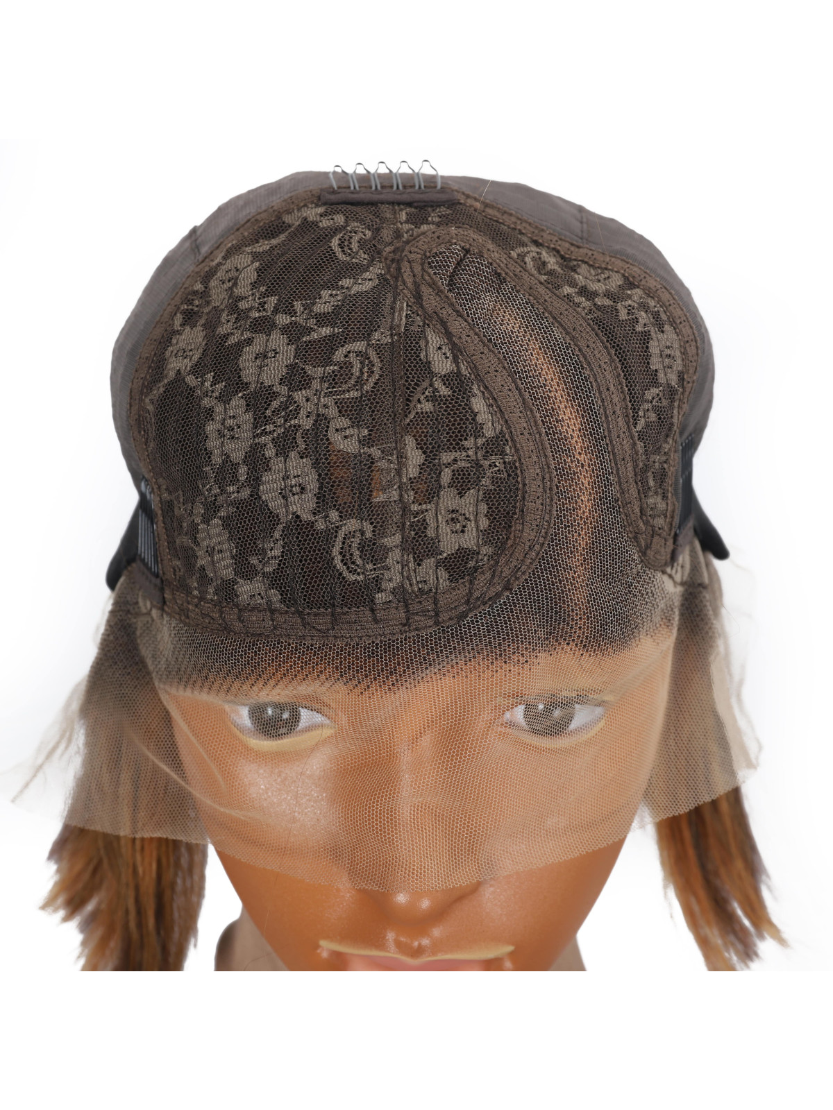 Perruque Courte T-PART Brun Moyen et Blond Miel