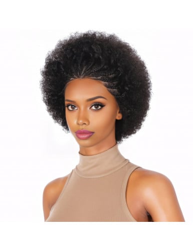 wig afro curly 100% cheveux naturels