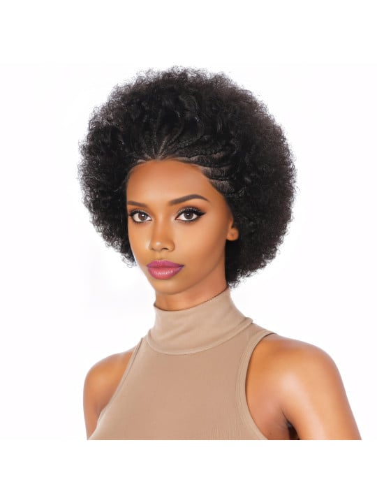 wig afro curly 100% cheveux naturels