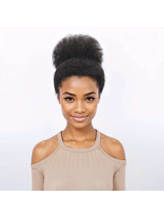 Perruque Chignon Haut – 100% Cheveux Naturels & Lace Front