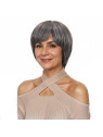 perruque grise avec la frange