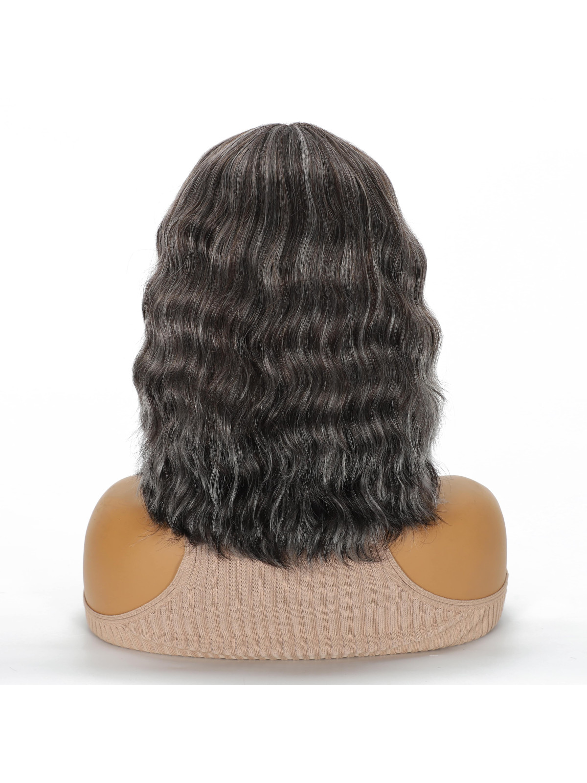 perruque naturelle grise 12 pouce