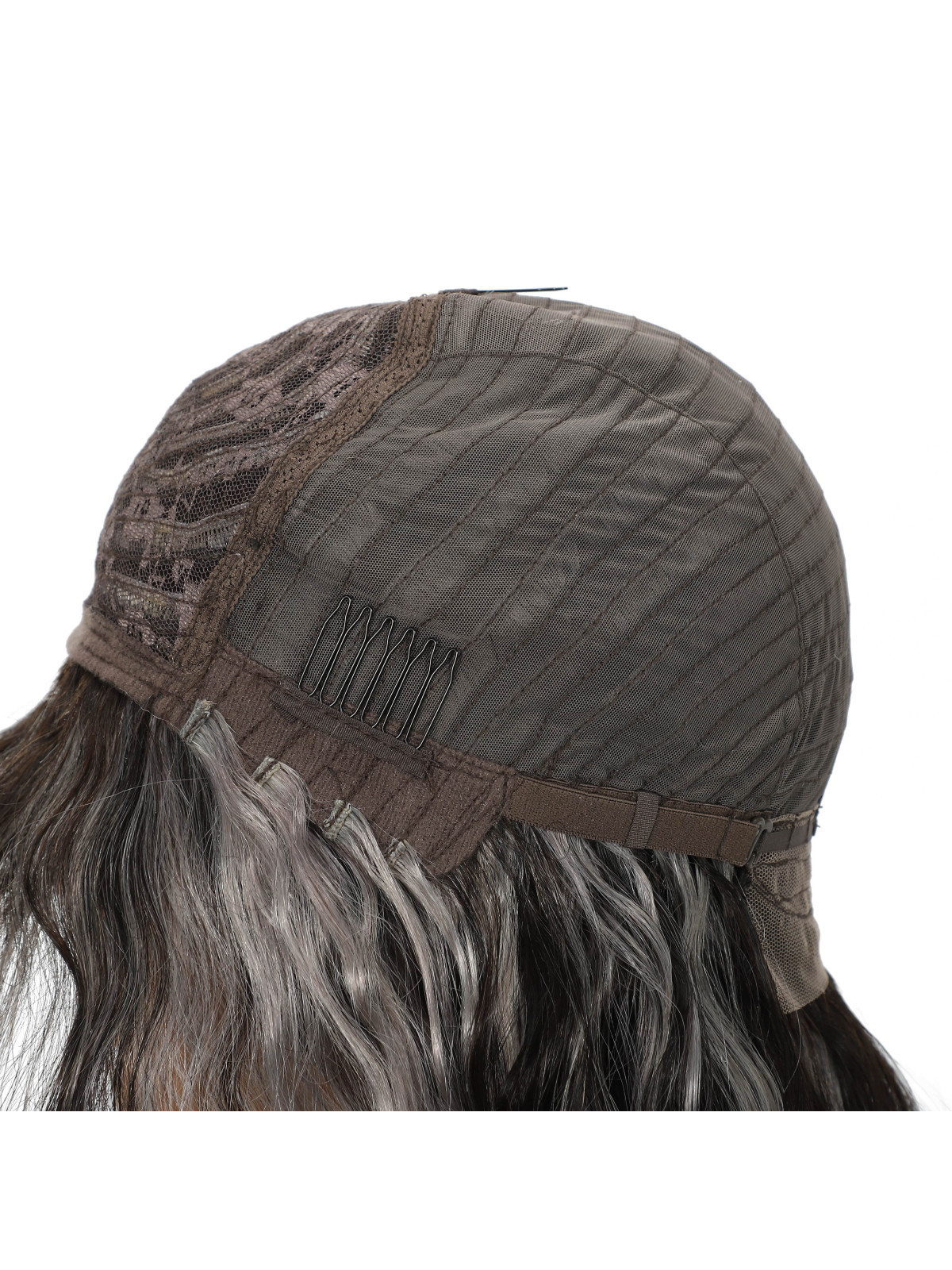 wig grise avec frange