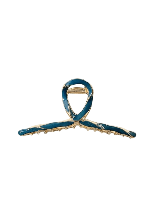 Pince a cheveux bleu