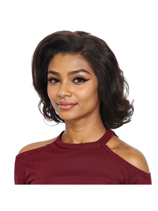 Perruque bouclée 13x4 cheveux humains, volume naturel