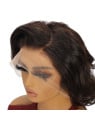 Perruque lace front bouclée vue de côté, cheveux Remy naturels