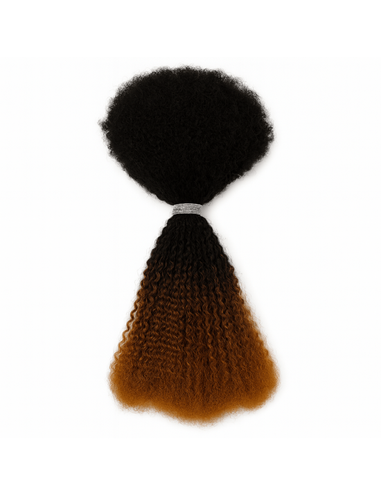 Mèches Afro Crépues Humaines en Vrac – Tresses/Twists Ombré 1B/30