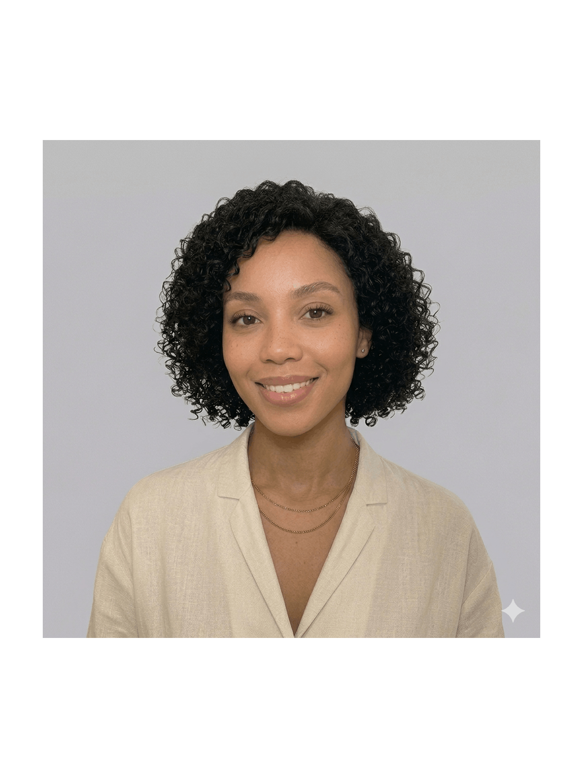 perruque courte frisée 100% naturelle