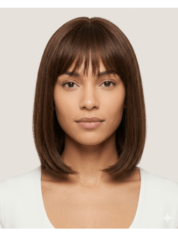 perruque carré châtain