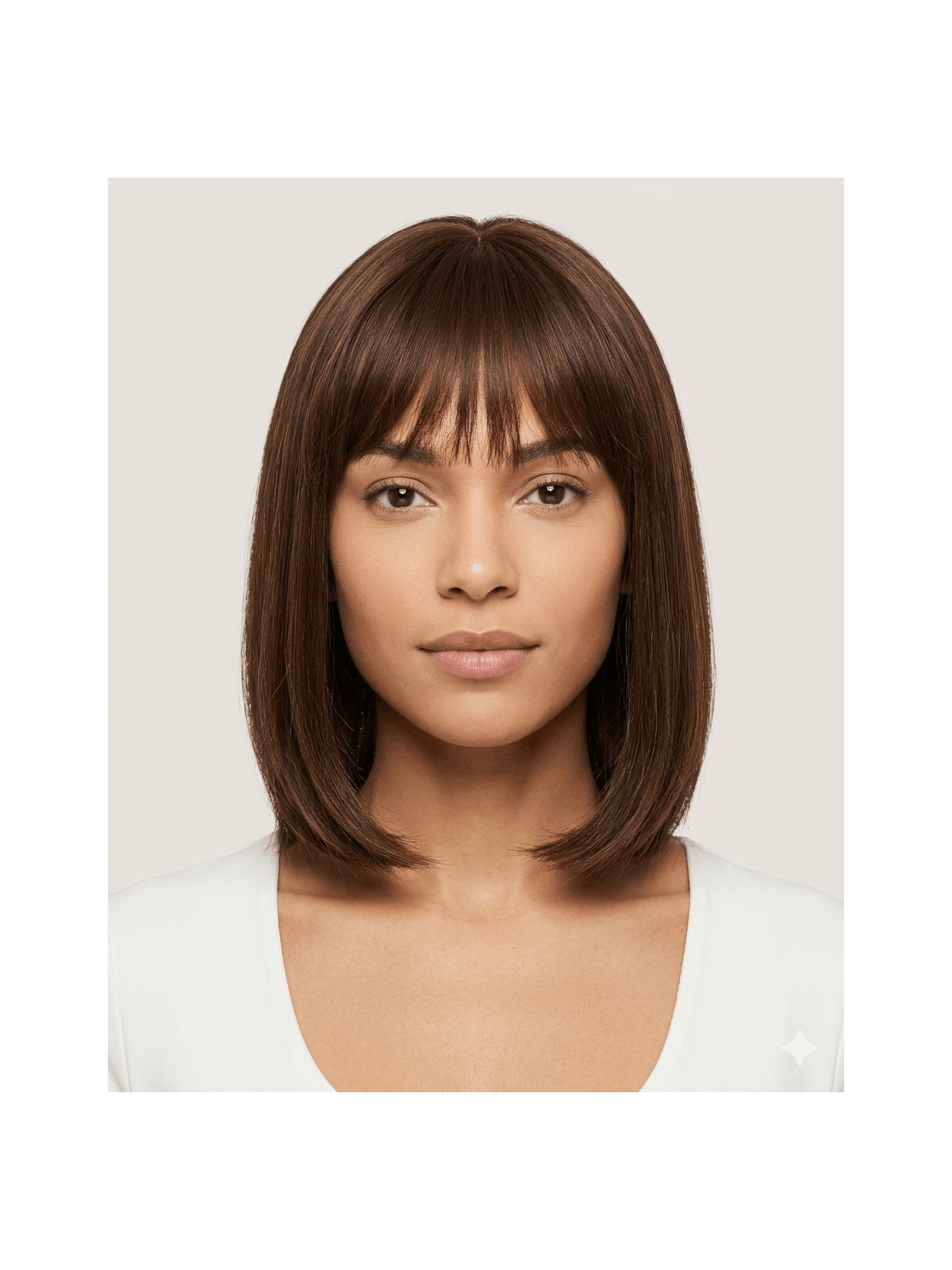 perruque carré châtain