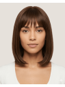 perruque carré châtain