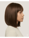 wig carré châtain
