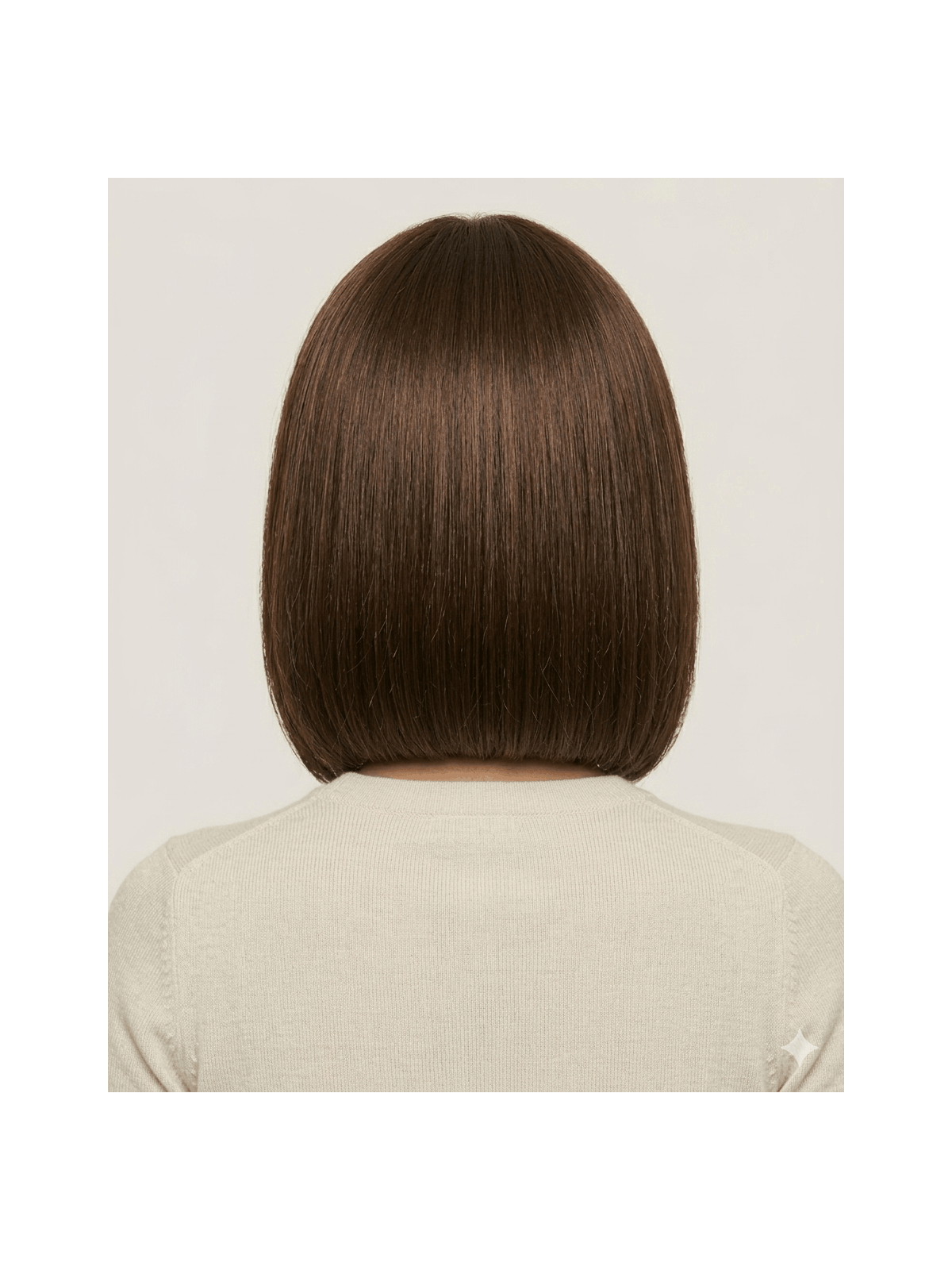 perruque naturelle avec frange longue bob