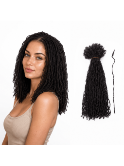 Interlocks naturelles en cheveux humains