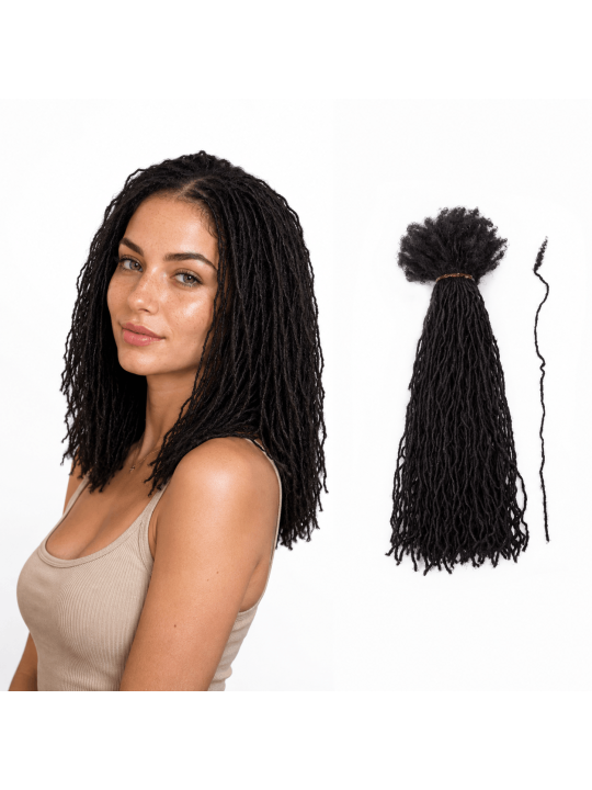 Interlocks naturelles en cheveux humains