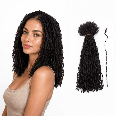 Interlocks naturelles en cheveux humains