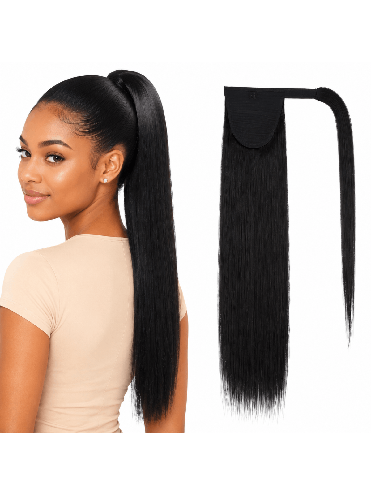 cheveux naturels queue de cheval