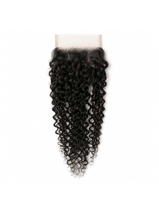 Lace closure Pissy Curly 4x4 en cheveux naturels, boucles serrées et rendu naturel - Maison des Mèches Paris