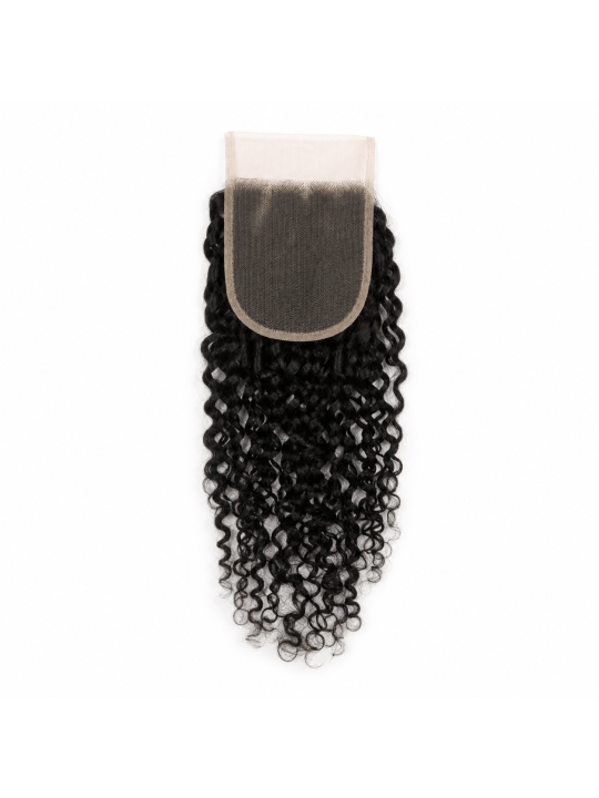 Dos de la closure Pissy Curly 4x4 avec lace discrète, idéale pour fermer un tissage bouclé naturel à Paris