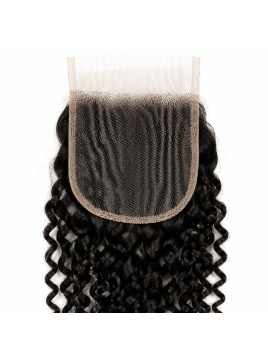 Détail lace et boucles Pissy Curly en cheveux naturels, finition réaliste pour tissage bouclé - boutique Paris 14e