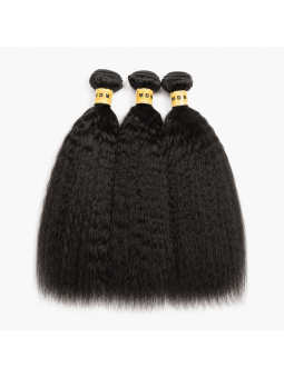 Mèches naturelles Kinky Straight – lot 3 paquets