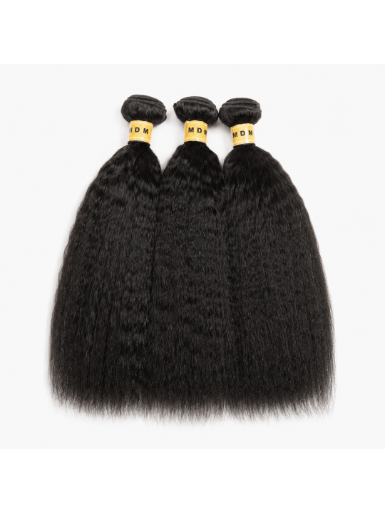Mèches naturelles Kinky Straight – lot 3 paquets
