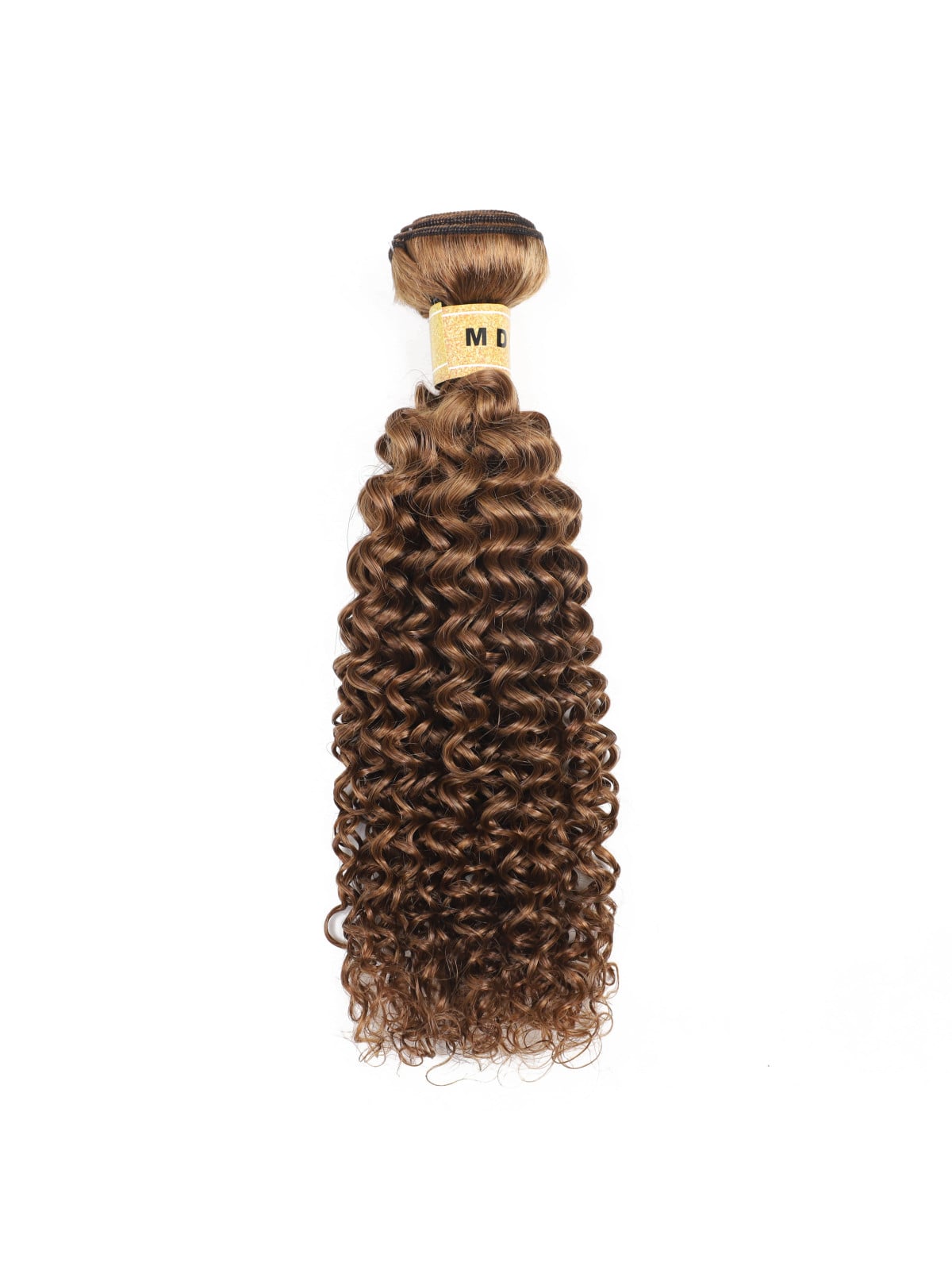 Tissage Kinky Curly couleur #4 châtain moyen en cheveux naturels