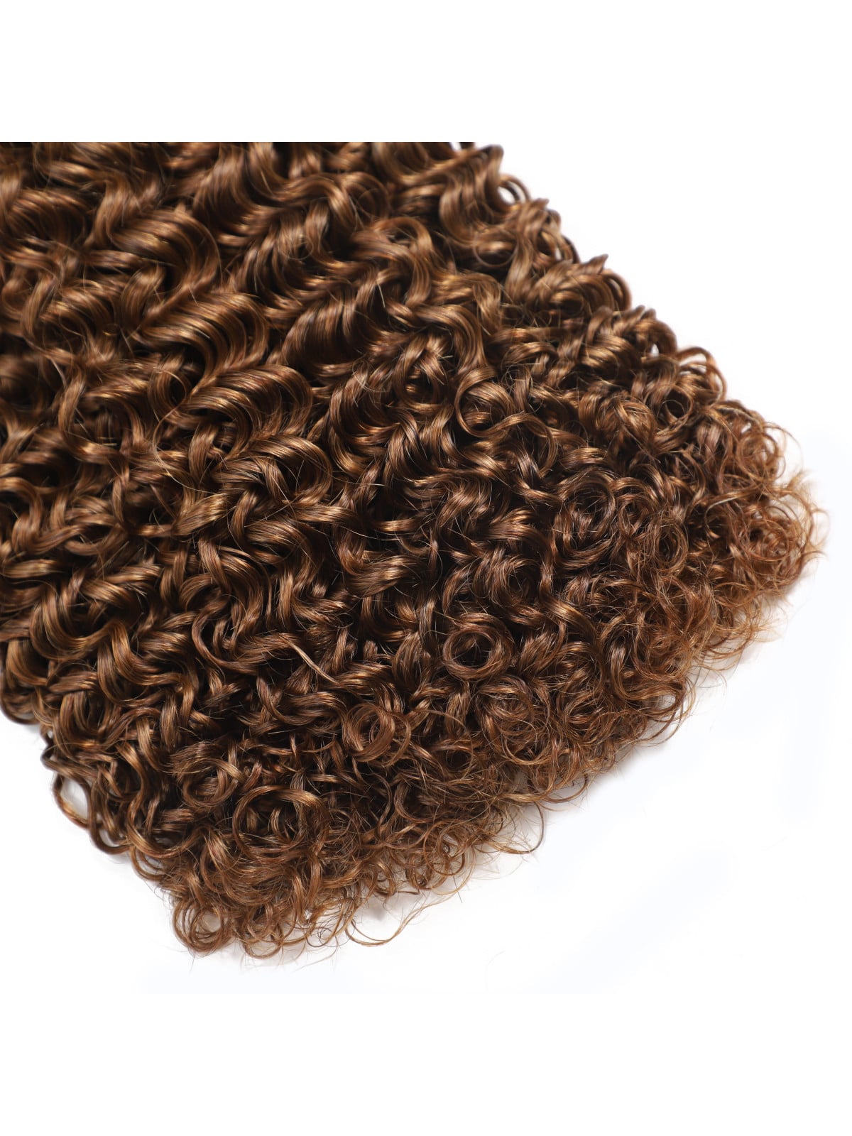 Trame du tissage Kinky Curly couleur #4 en cheveux humains Remy