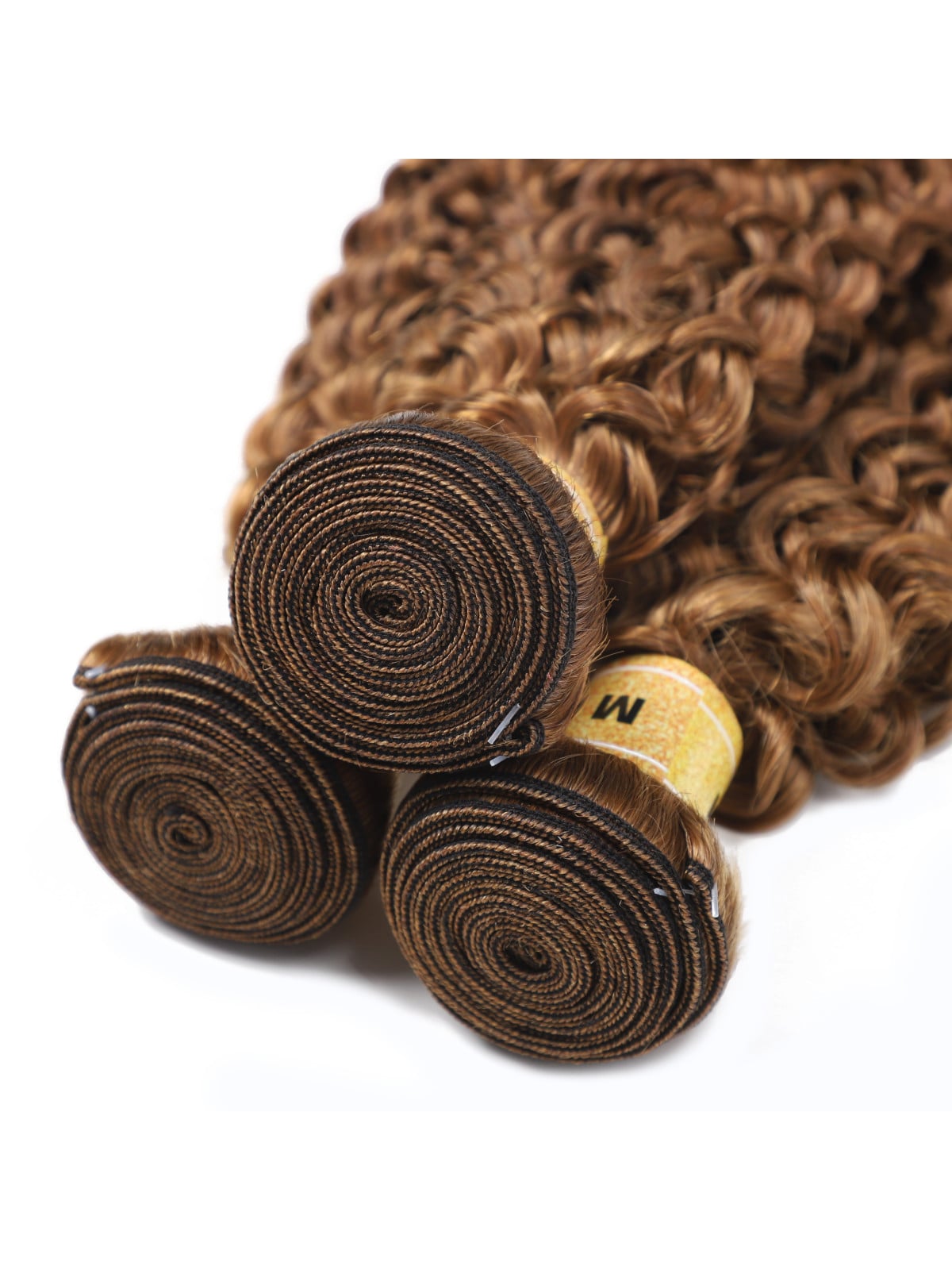 Volume naturel des mèches Kinky Curly couleur #4 châtain moyen